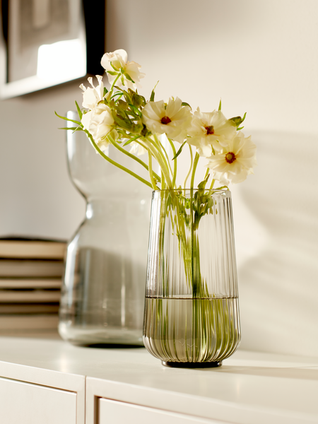 OMTÄNKSAM vase light grey - IKEA
