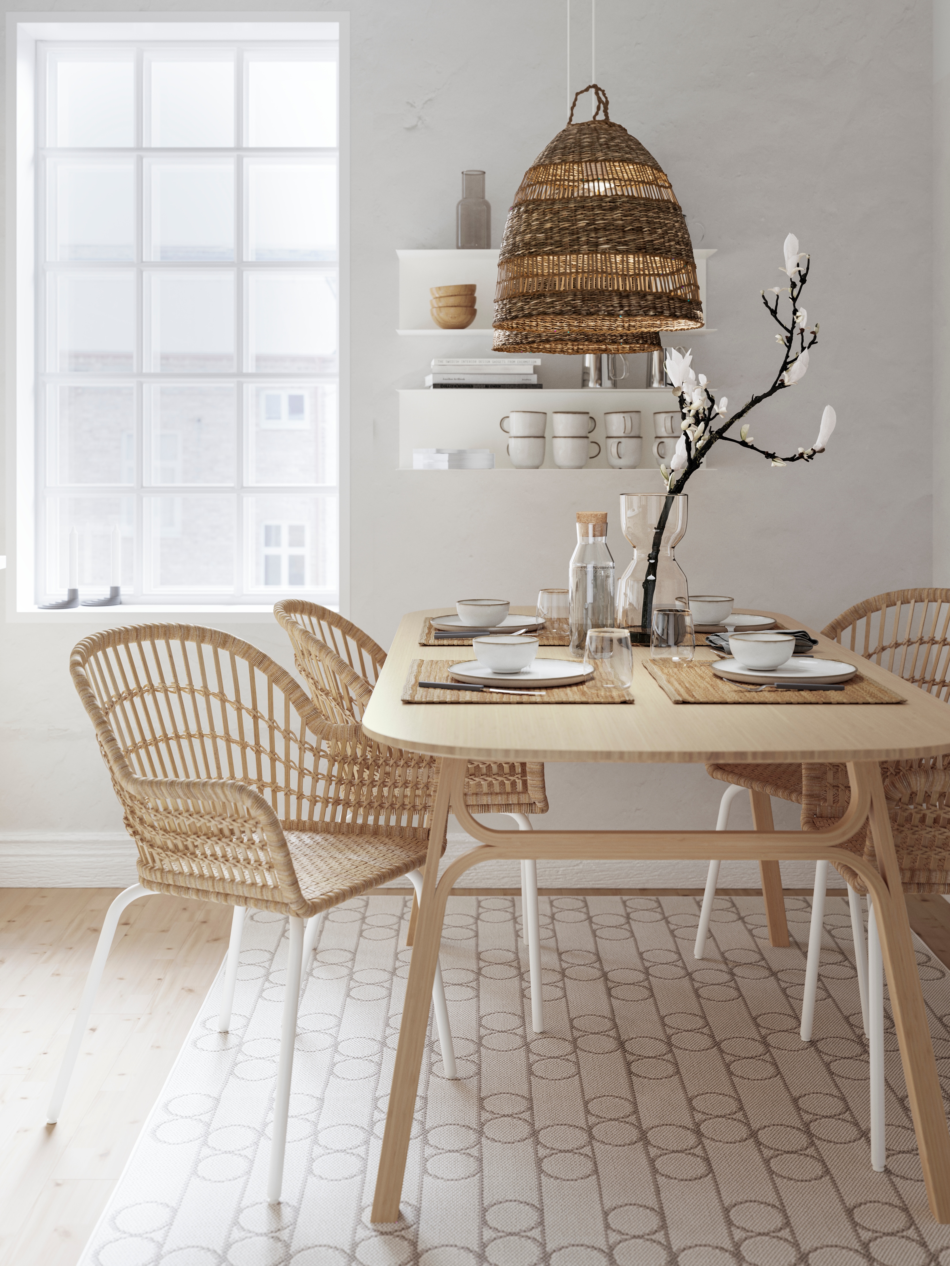 VOXLÖV dining table light bamboo - IKEA