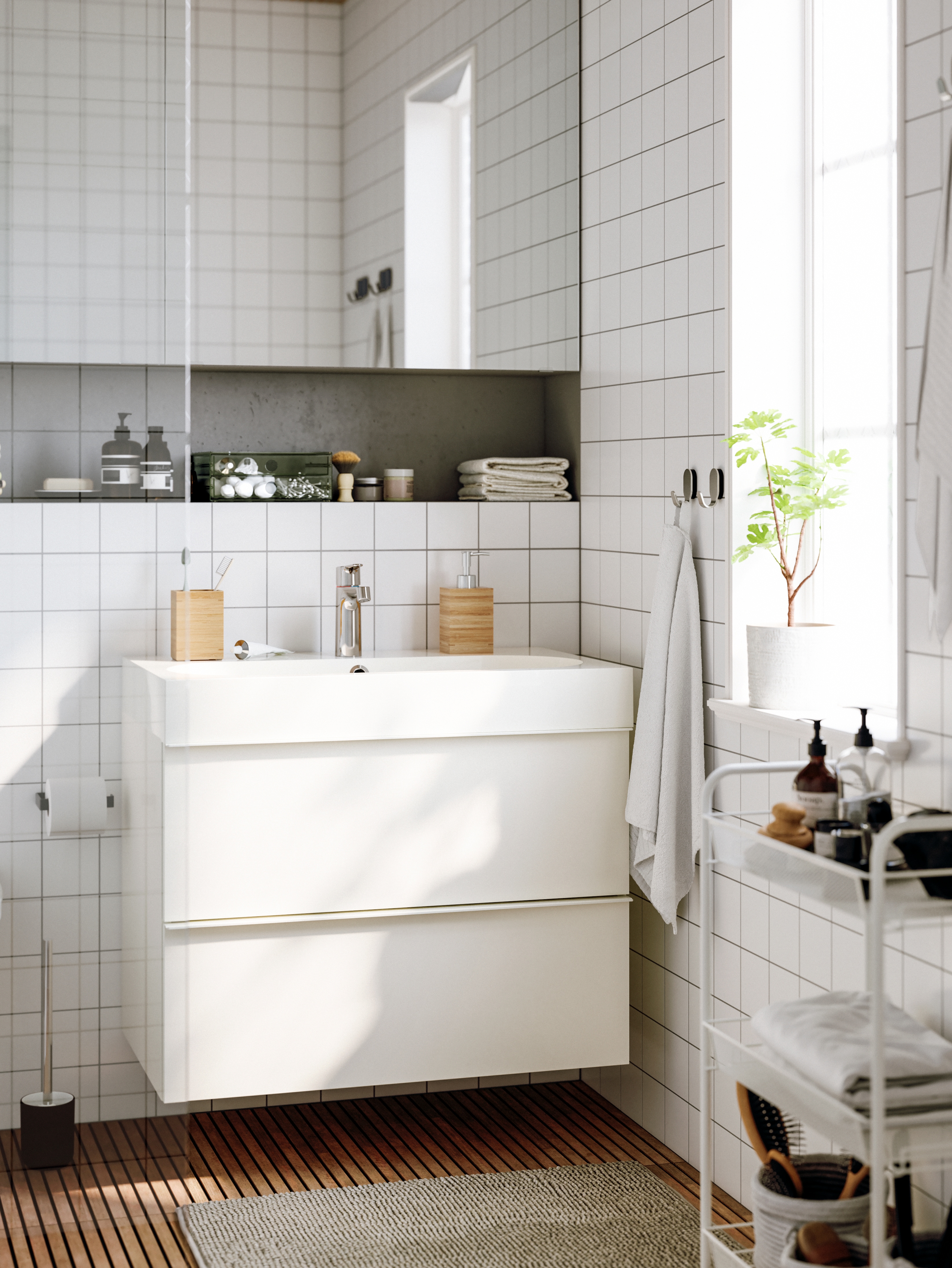 DRAGAN soap dispenser bamboo - IKEA