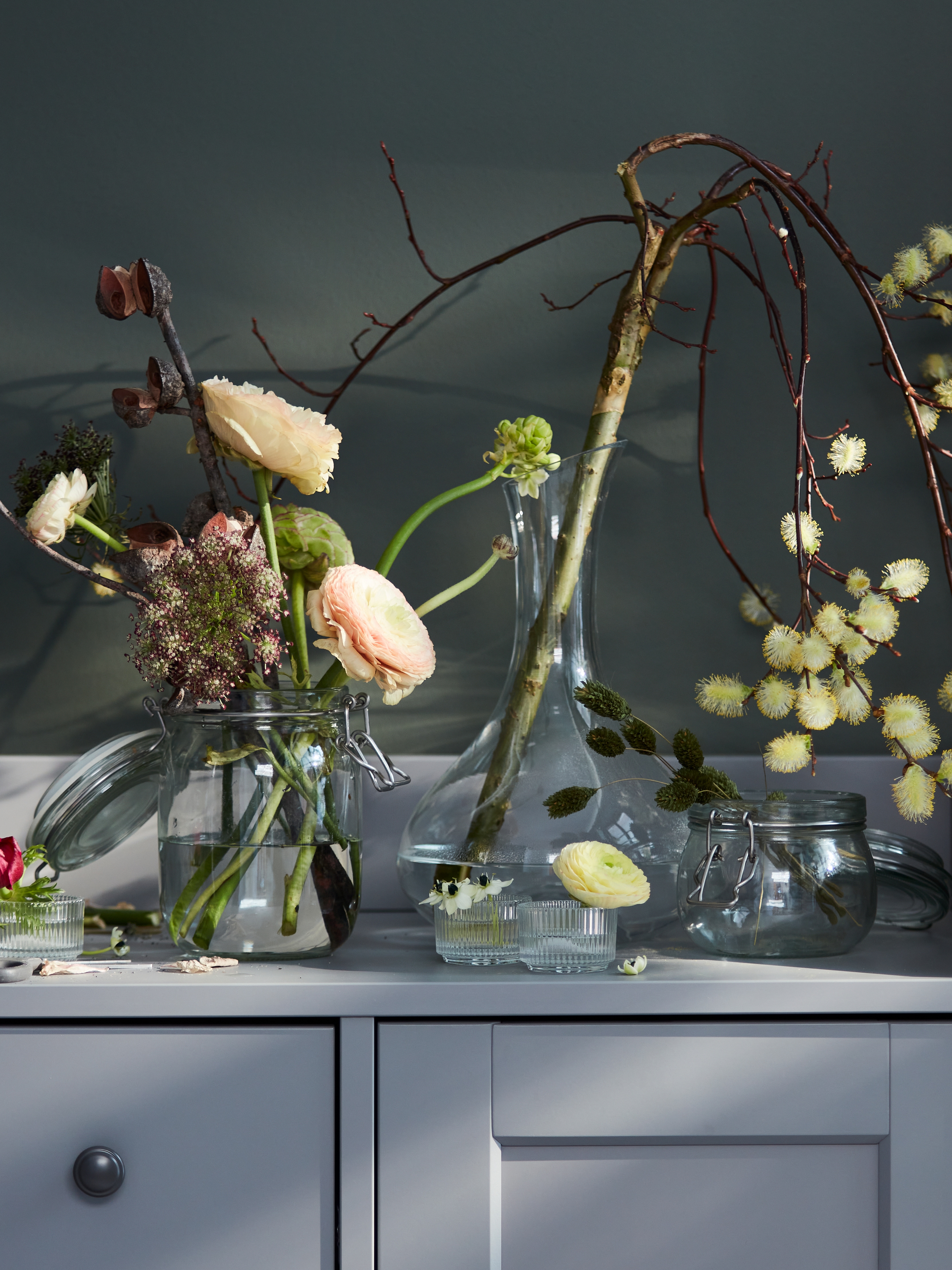 TIDVATTEN 提瓦顿花瓶透明玻璃- IKEA