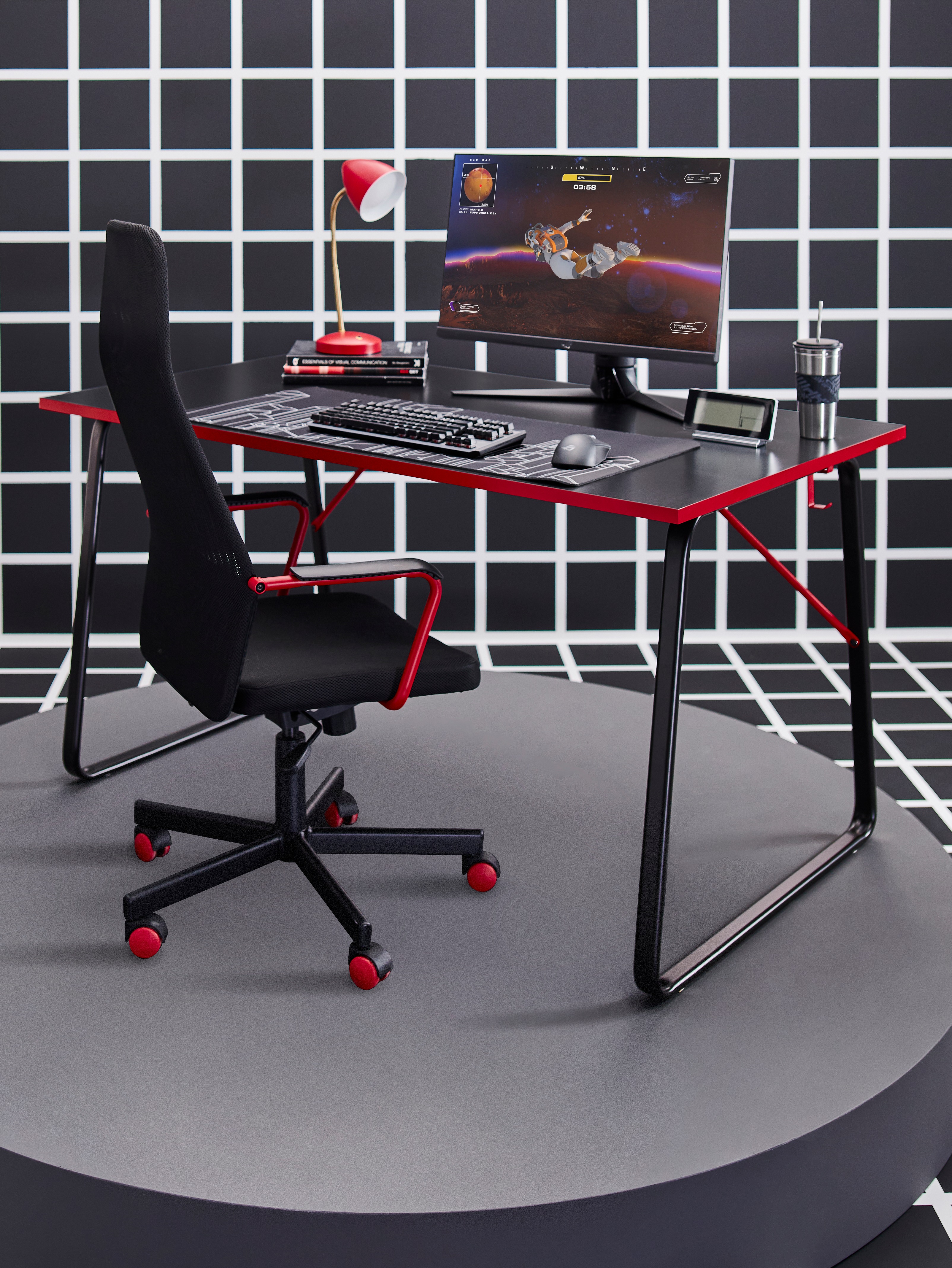 HUVUDSPELARE gaming desk black - IKEA