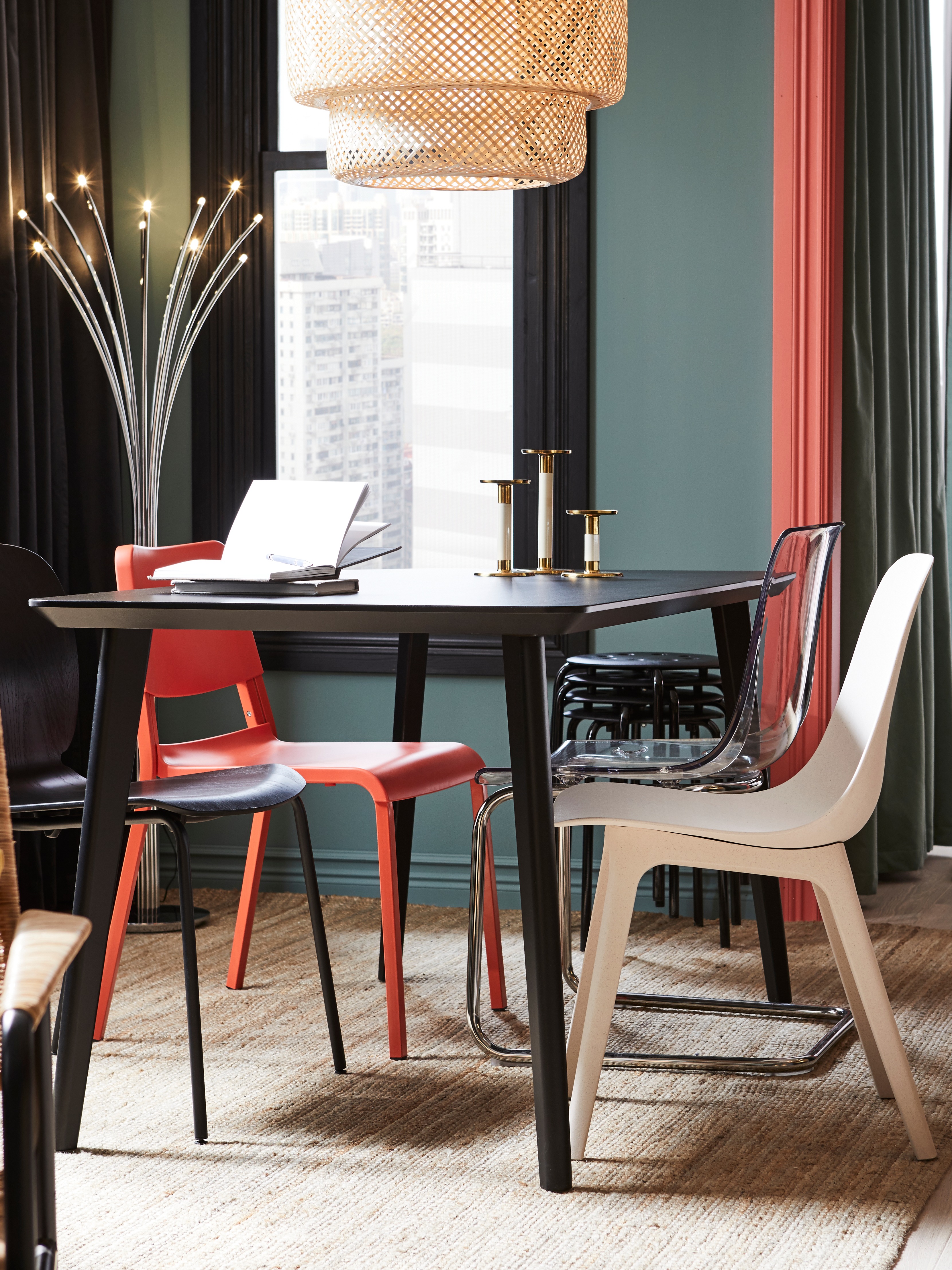 LISABO table black/ash veneer - IKEA
