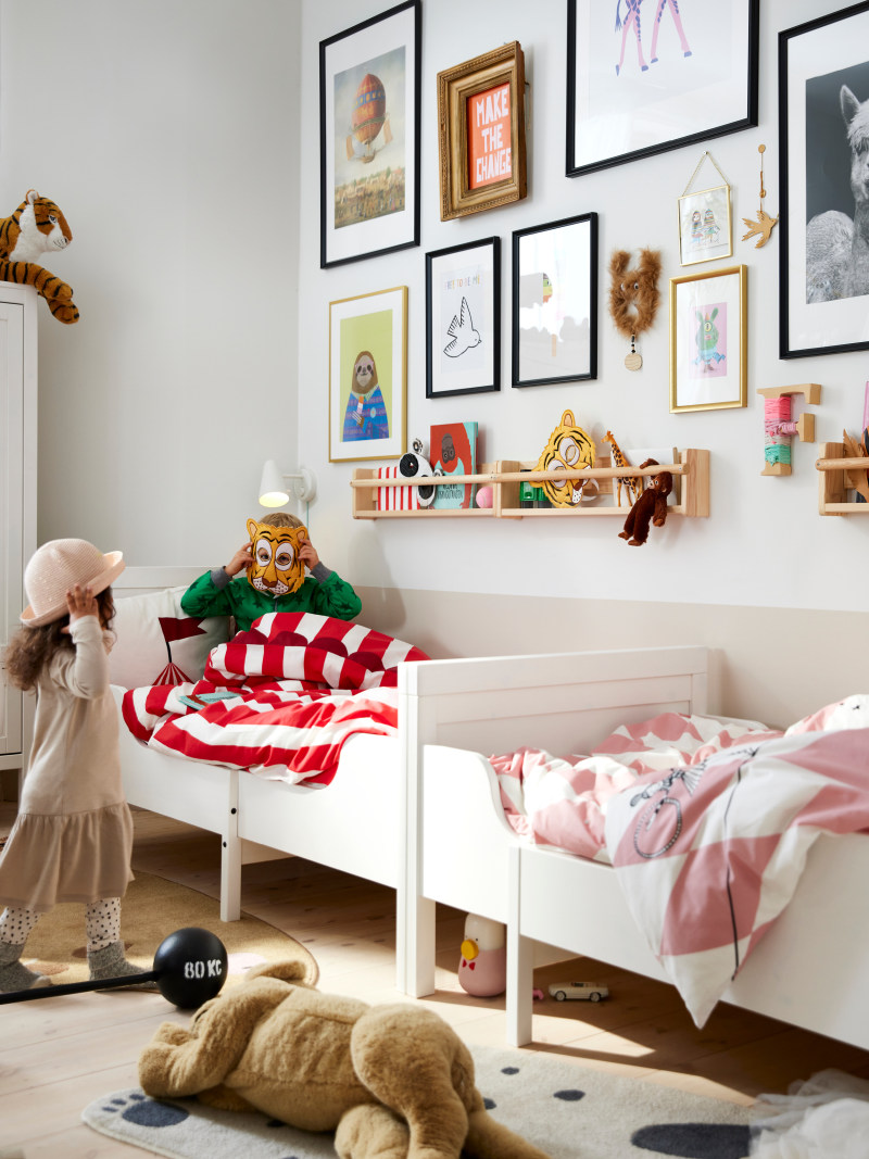SG SELLER) Wooden Peg Board Set Wall Decor Home Improvement for Child Kids  Room Accessories Organiser Kitchen Utilities