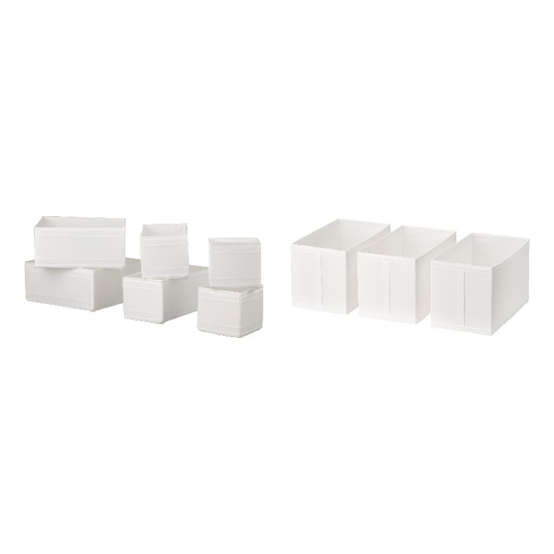 SKUBB box, set of 6 white - IKEA
