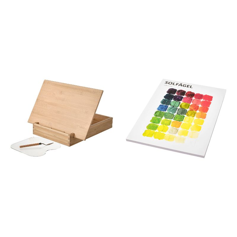 SOLFÅGEL 3-piece easel and accessories set - IKEA