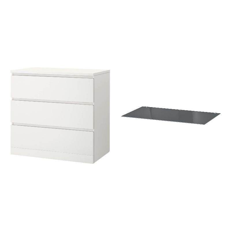 MALM chest of 3 drawers white - IKEA