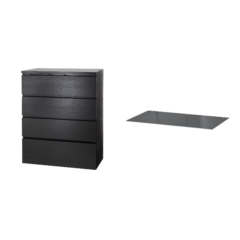 MALM chest of 4 drawers black-brown - IKEA MALM chest of 4 drawers black-brown - IKEA