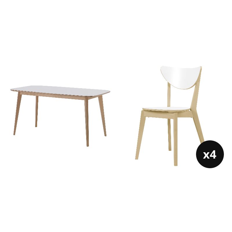 NORDMYRA table white/birch veneer - IKEA