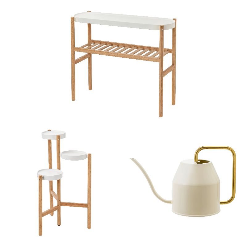 SATSUMAS plant stand bamboo/white