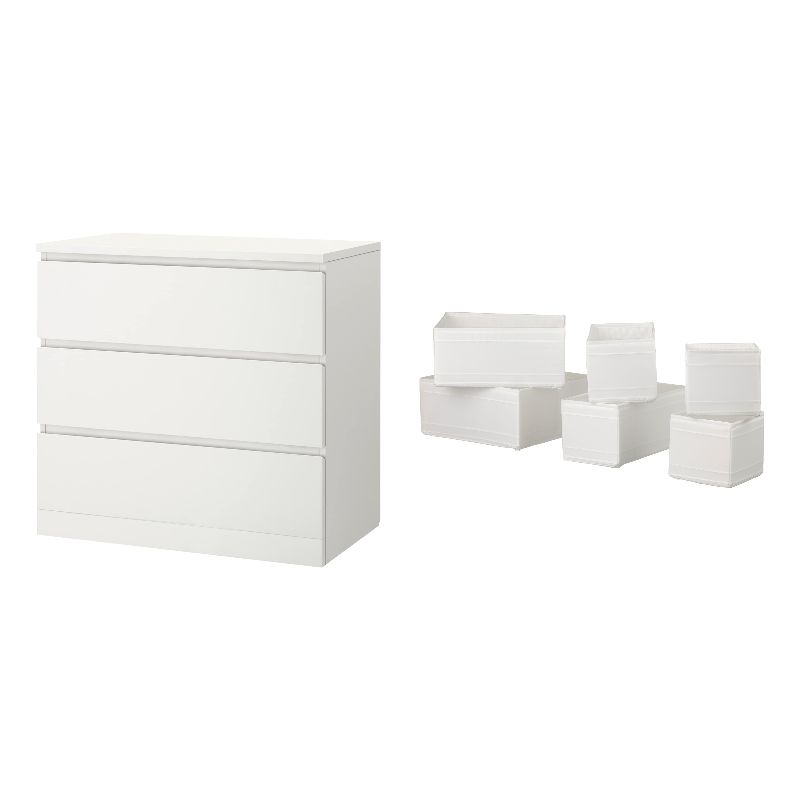 MALM chest of 3 drawers white - IKEA