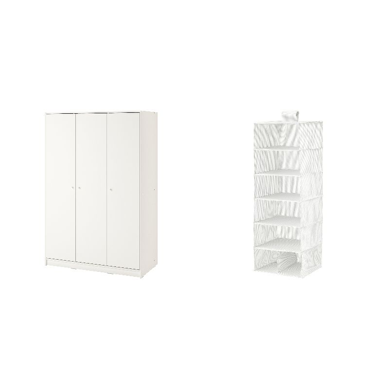 KLEPPSTAD wardrobe with 3 doors white - IKEA