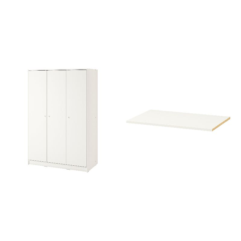 KLEPPSTAD wardrobe with 3 doors white - IKEA