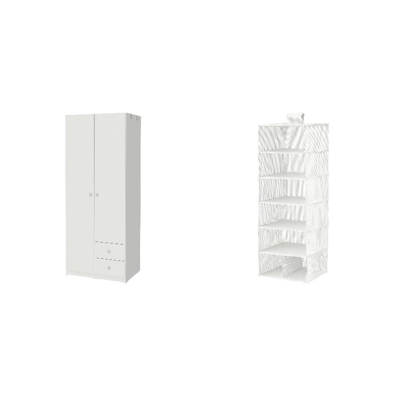 BRUKSVARA wardrobe with 2 doors and 2 drawers white - IKEA