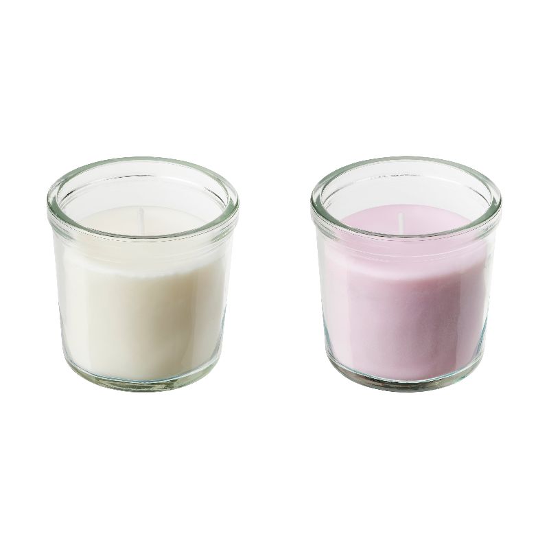 LUGNARE scented candle in glass Jasmine/pink - IKEA