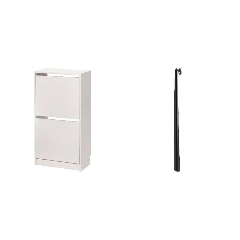 BISSA shoe cabinet with 2 compartments white - IKEA