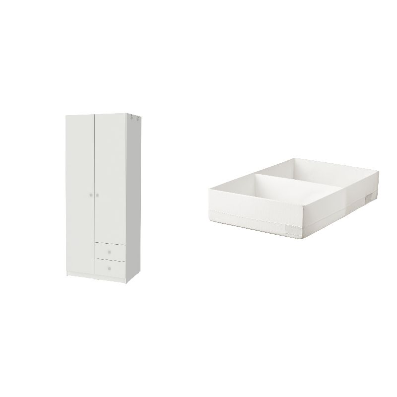 BRUKSVARA wardrobe with 2 doors and 2 drawers white - IKEA