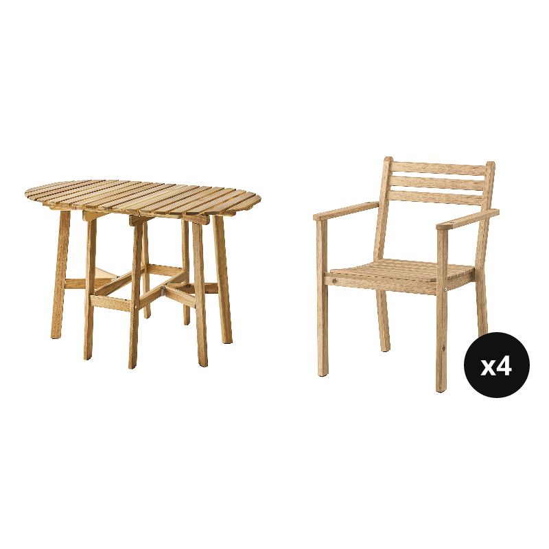 ASKHOLMEN gateleg table, outdoor acacia - IKEA
