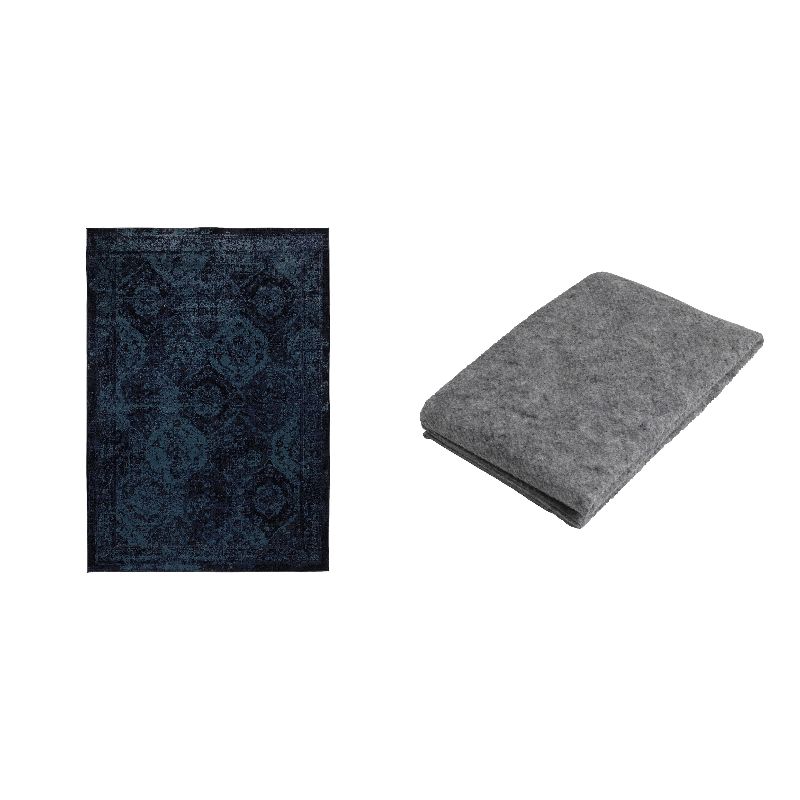 VONSBÄK rug, low pile dark blue - IKEA