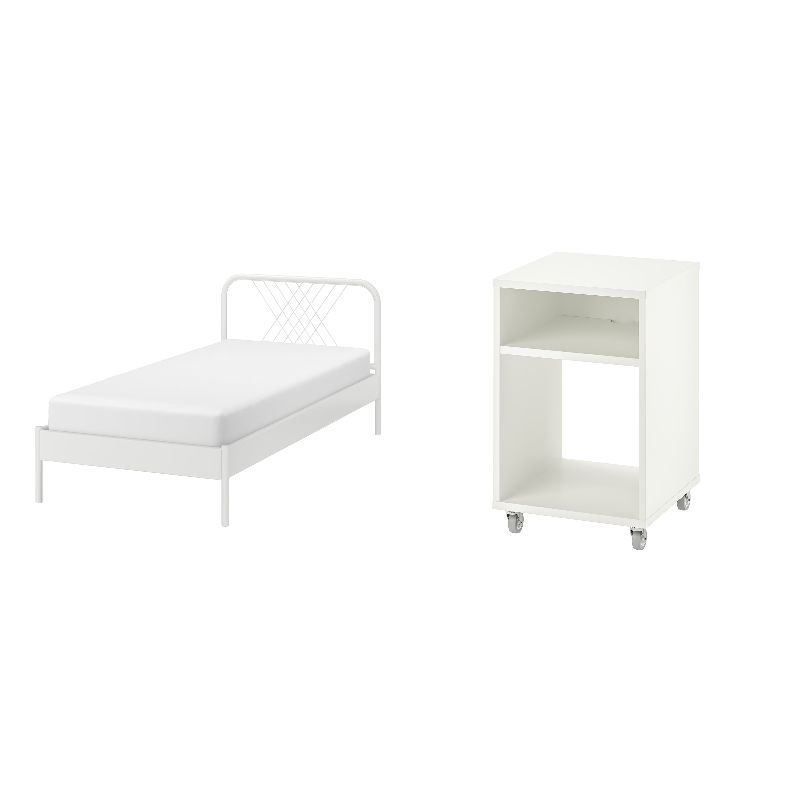 NESTTUN bed frame white/Luröy - IKEA