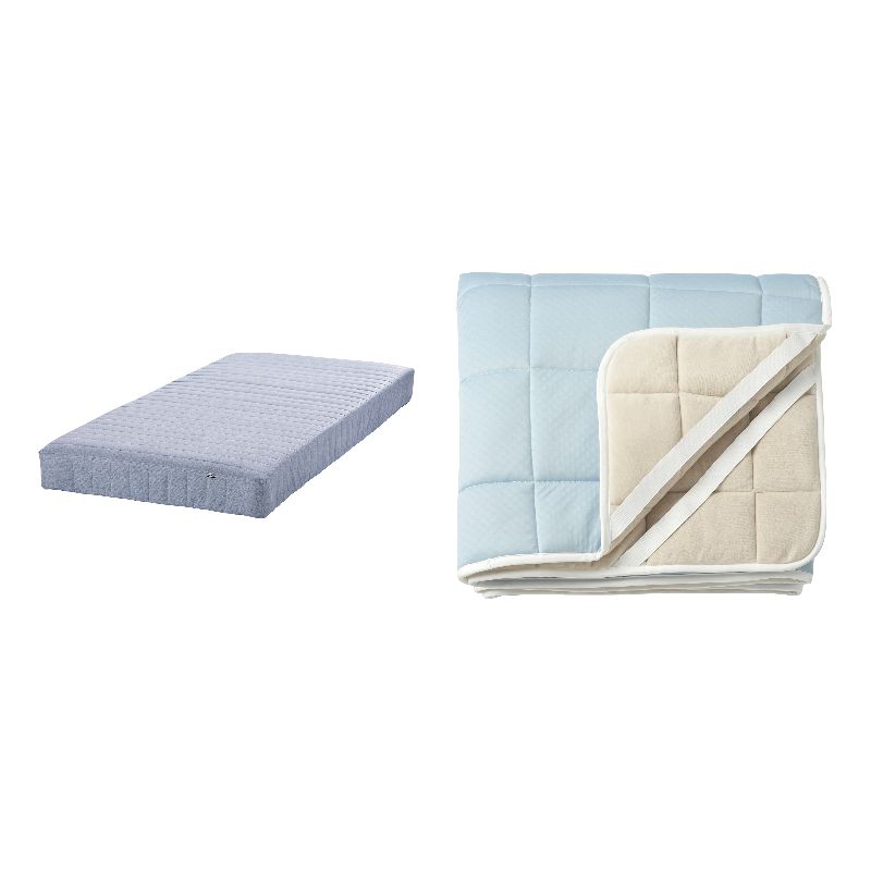 VADSÖ sprung mattress extra firm/light blue - IKEA