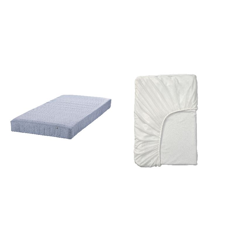 VADSÖ sprung mattress extra firm/light blue - IKEA