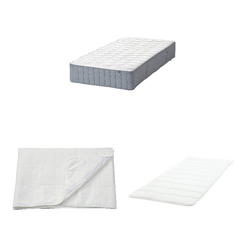 VÅGSTRANDA pocket sprung mattress super firm/light blue - IKEA