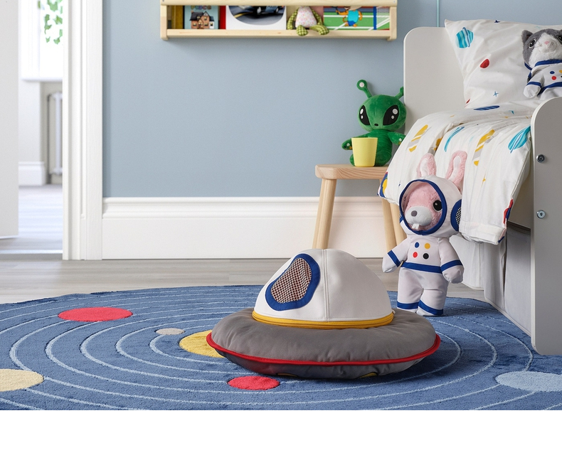 AFTONSPARV 艾顿斯帕地毯宇宙空间圆形/蓝色- IKEA
