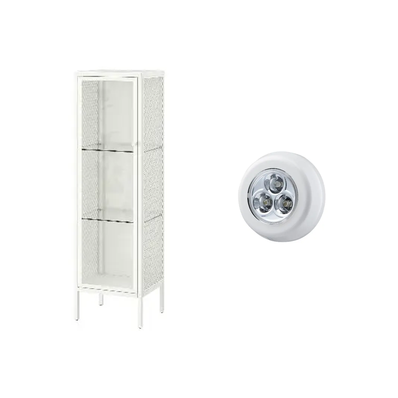 BAGGEBO glass-door cabinet metal/white - IKEA