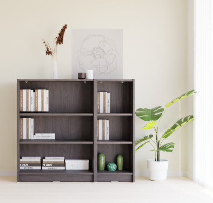 BILLY bookcase dark brown oak effect - IKEA